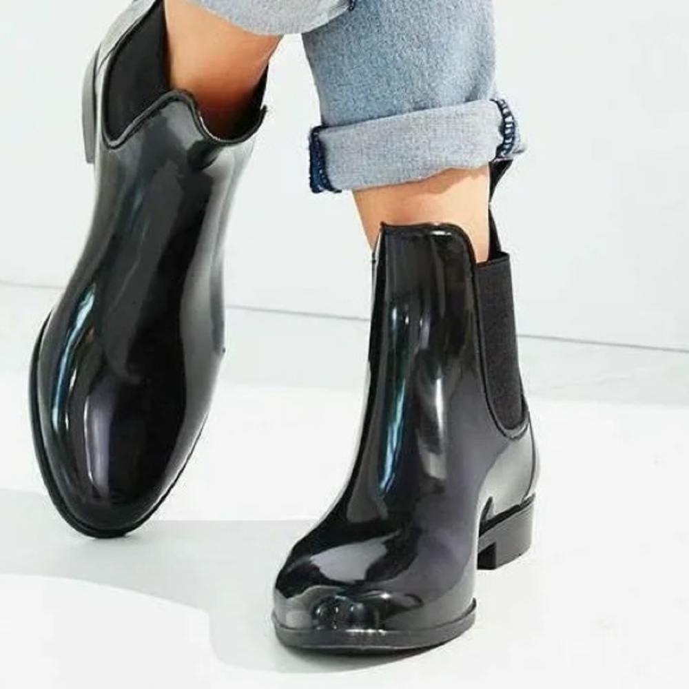 Black Sam Edelman rain boots. Worn once